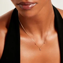 Collier Valora Or Jaune Rhodolite Oxyde De Zirconium