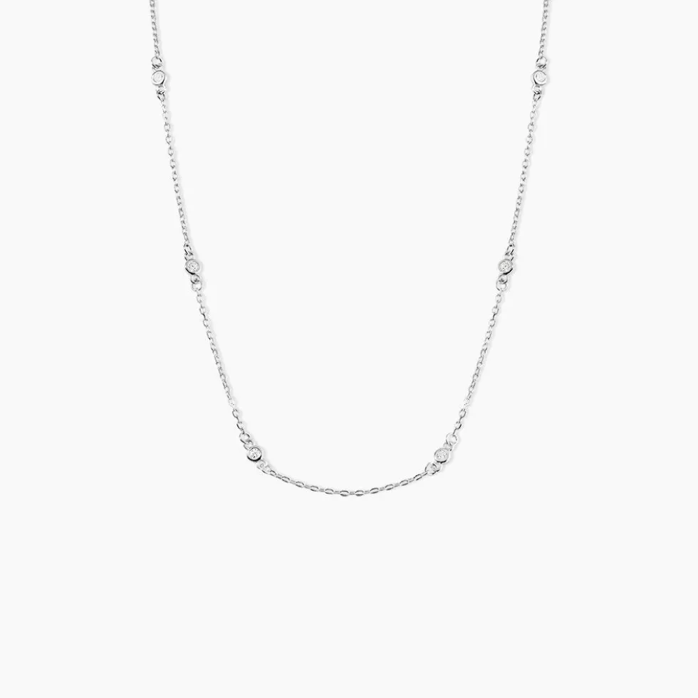 Collier Vashti Argent Blanc Oxyde De Zirconium