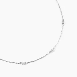 Collier Vashti Argent Blanc Oxyde De Zirconium