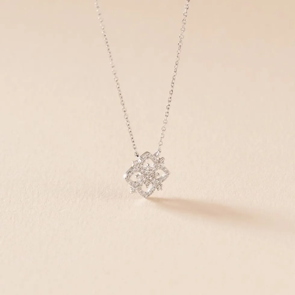 Collier Vasya Or Blanc Diamant