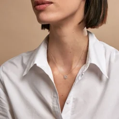 Collier Vasya Or Blanc Diamant