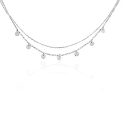 Collier Vera Argent Blanc