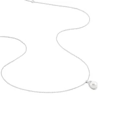 Collier Verica Or Blanc Perle De Culture Et Diamant