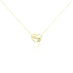 Collier Verohanta Or Jaune Oxyde De Zirconium
