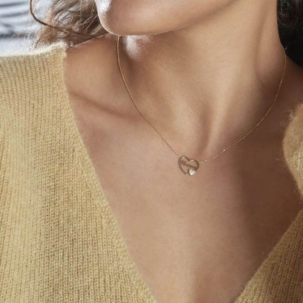 Collier Verohanta Or Jaune Oxyde De Zirconium
