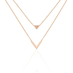 Collier Veroniica Argent Rose