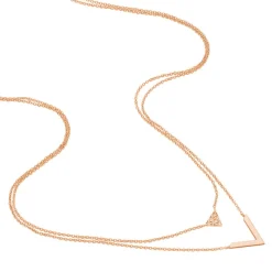 Collier Veroniica Argent Rose