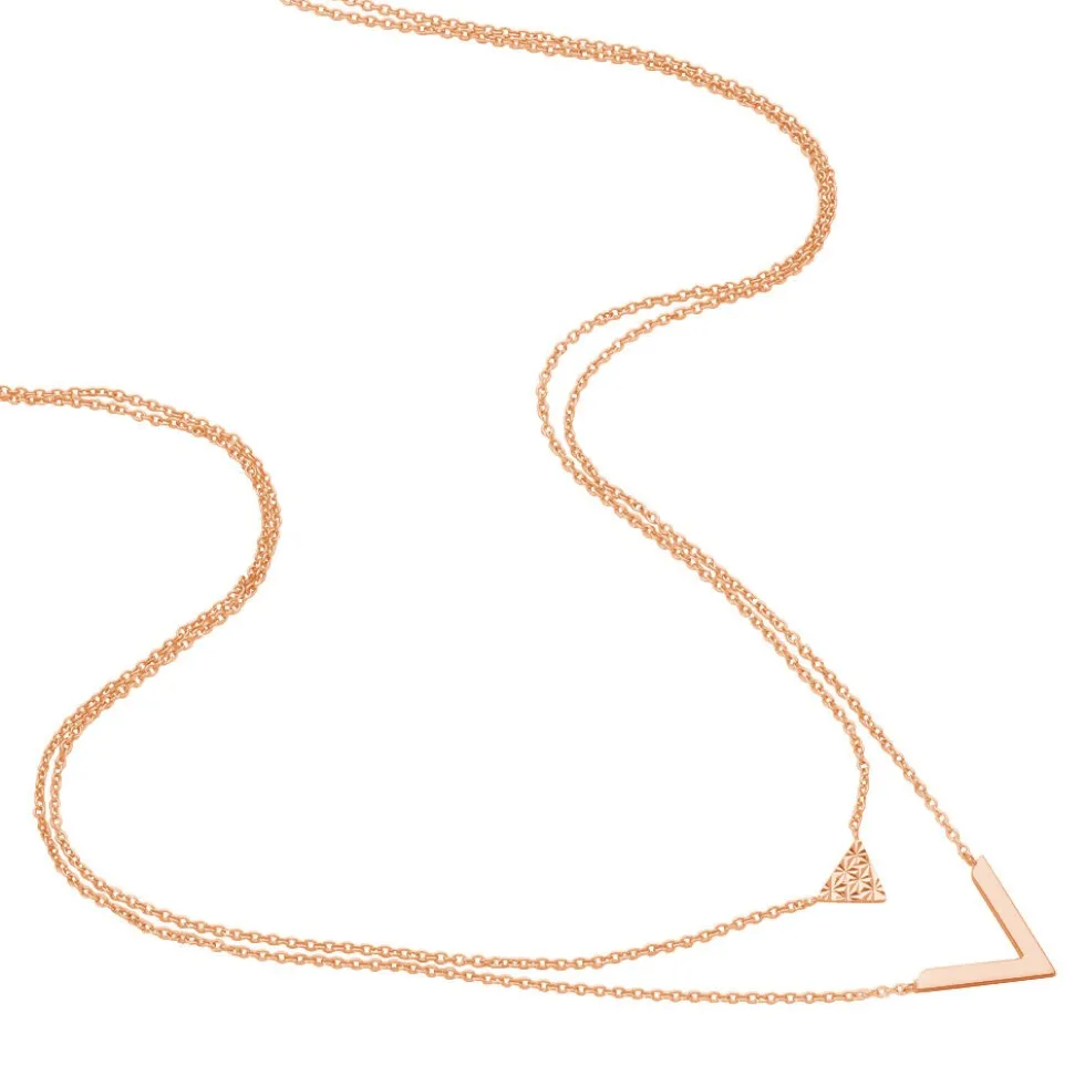 Collier Veroniica Argent Rose