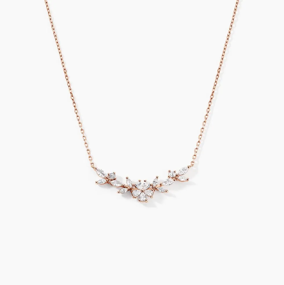 Collier Wanda Argent Rose Oxyde De Zirconium
