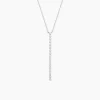 Collier Whitney Argent Blanc Oxyde De Zirconium