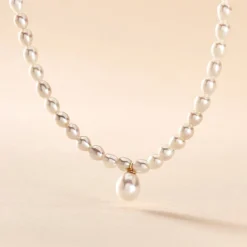 Collier Wilfrid Or Jaune Perle De Culture