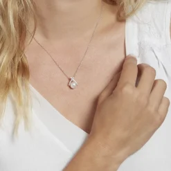 Collier Yacinthe Argent Blanc Perle De Culture Et Oxyde De Zirconium
