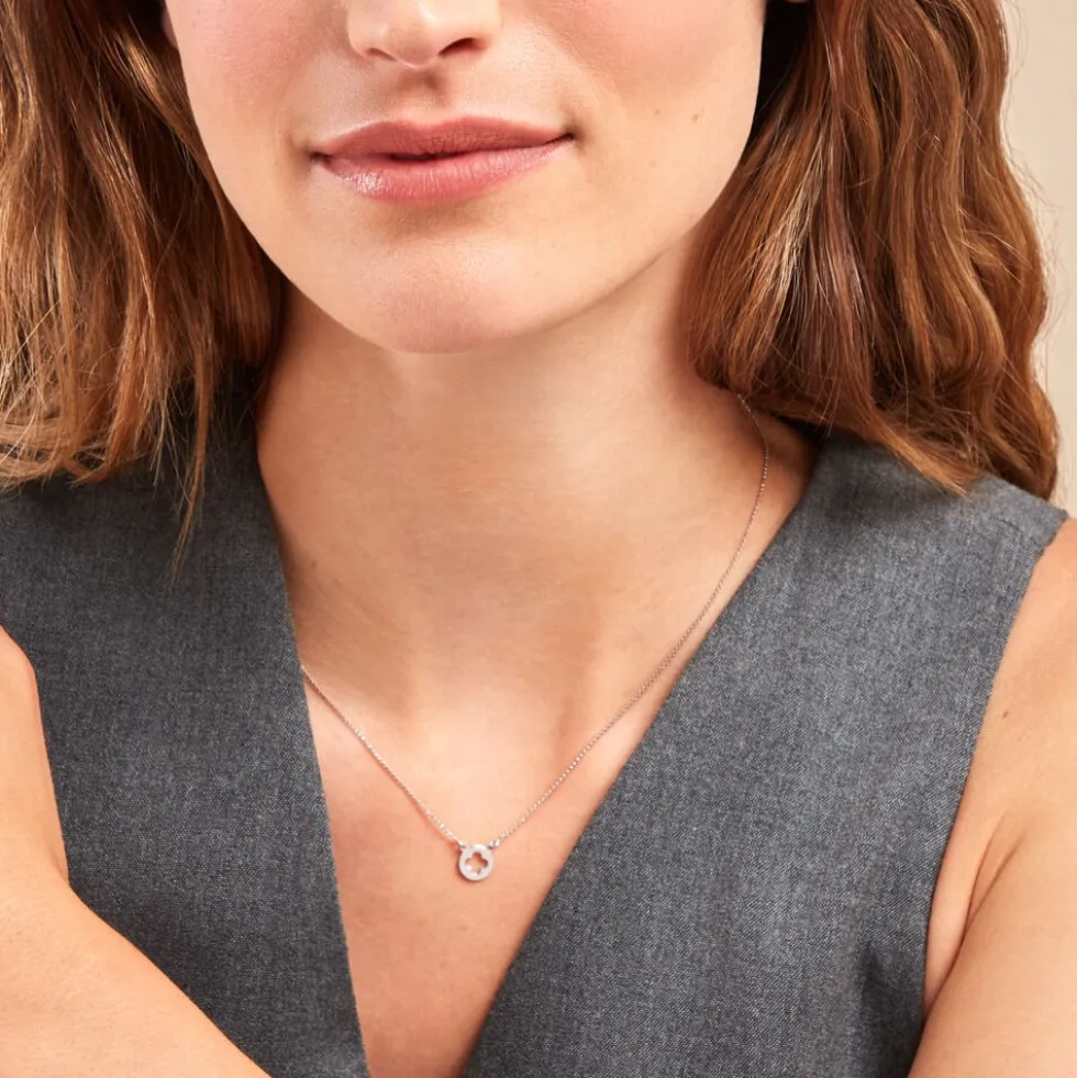 Collier Yamina Argent Blanc