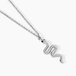 Collier Yoshie Argent Blanc
