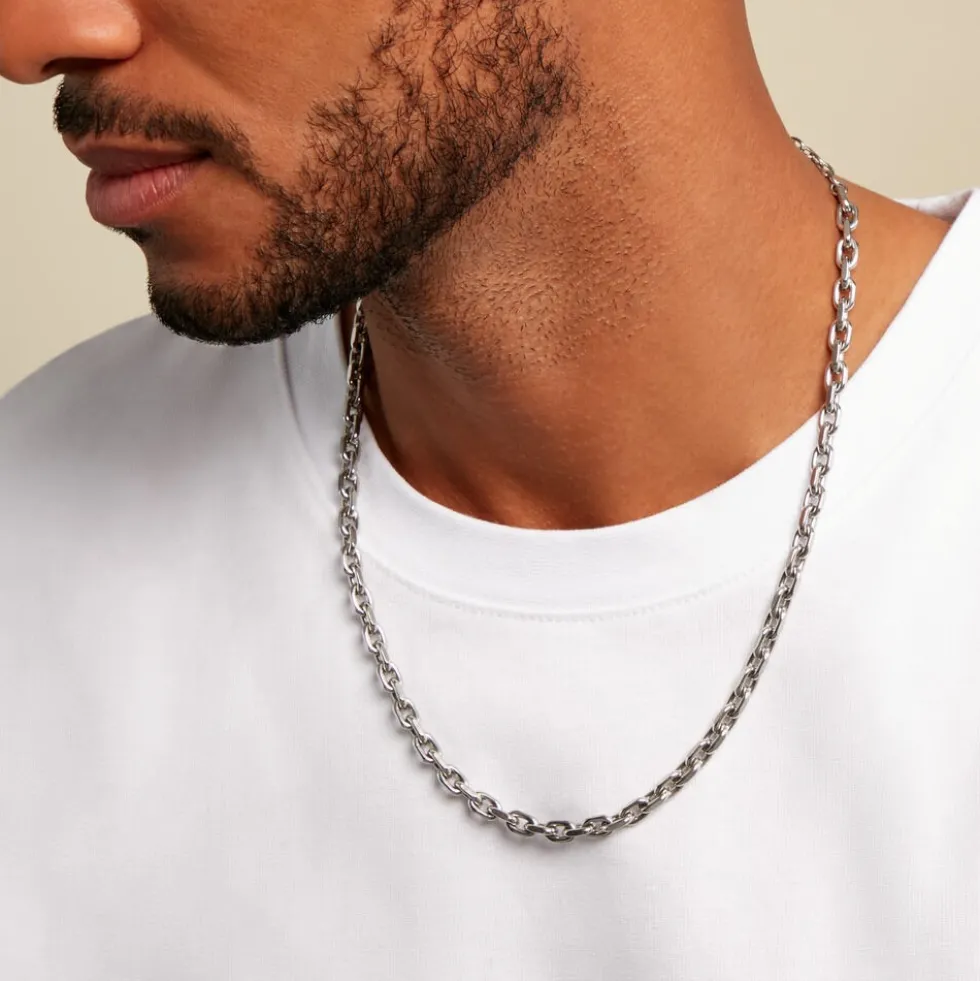 Collier Zacario Acier Blanc