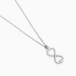 Collier Zayra Argent Blanc Oxyde De Zirconium