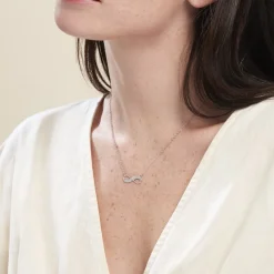 Collier Zelma Argent Blanc