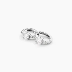 Creoles Argent Blanc Rio Oxydes De Zirconium
