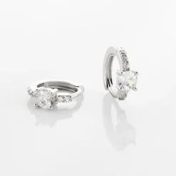 Creoles Argent Blanc Rio Oxydes De Zirconium