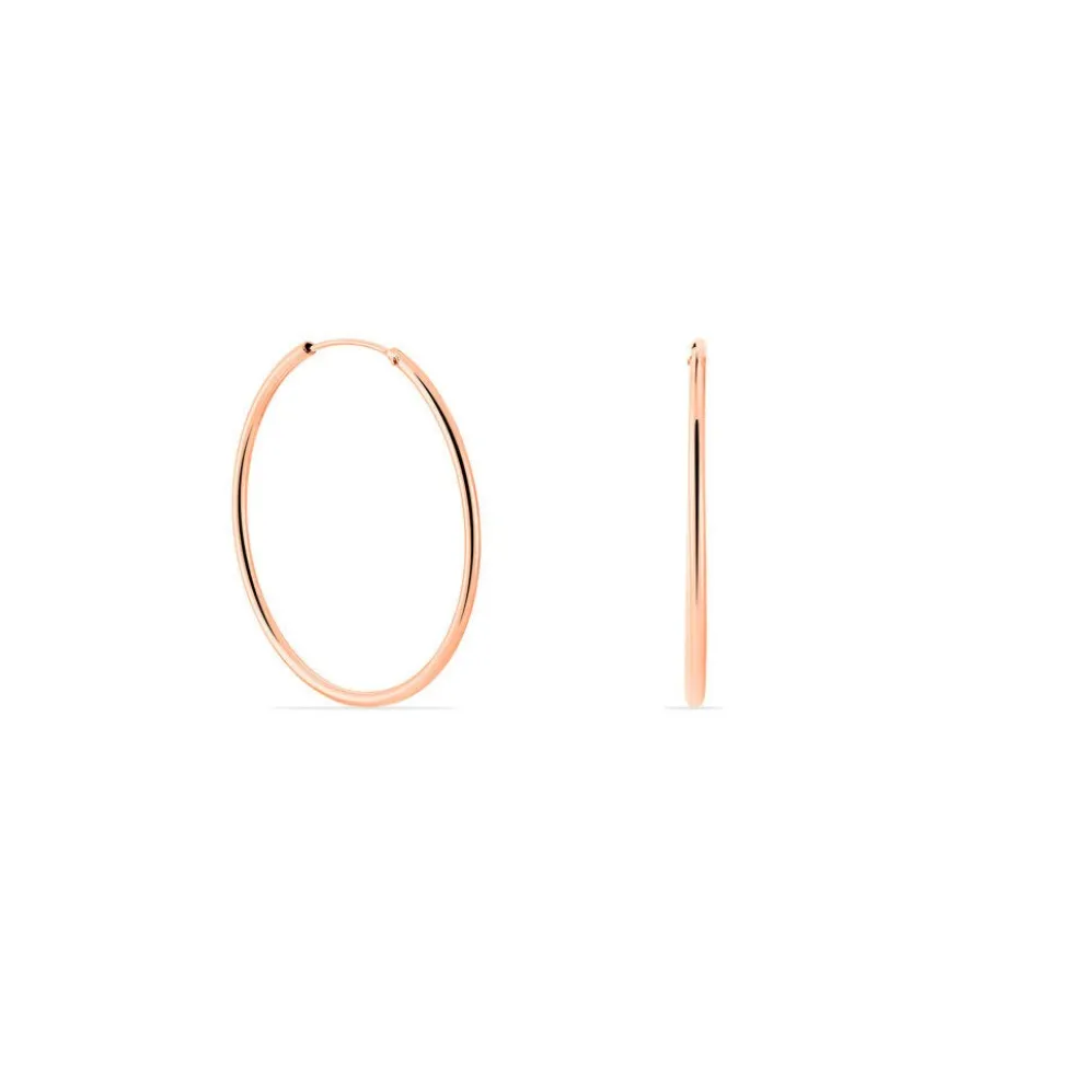 Creoles Argent Rose Olympia