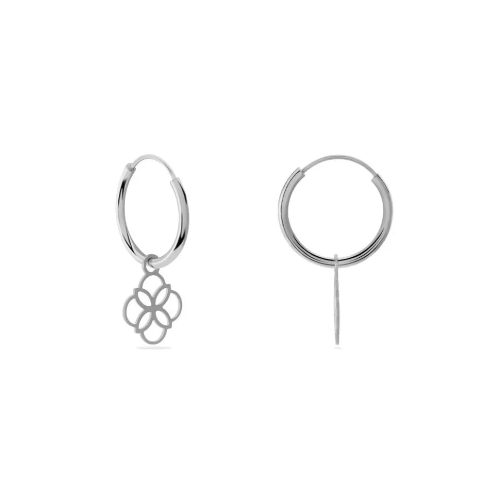 Creoles Elvyn Argent Blanc