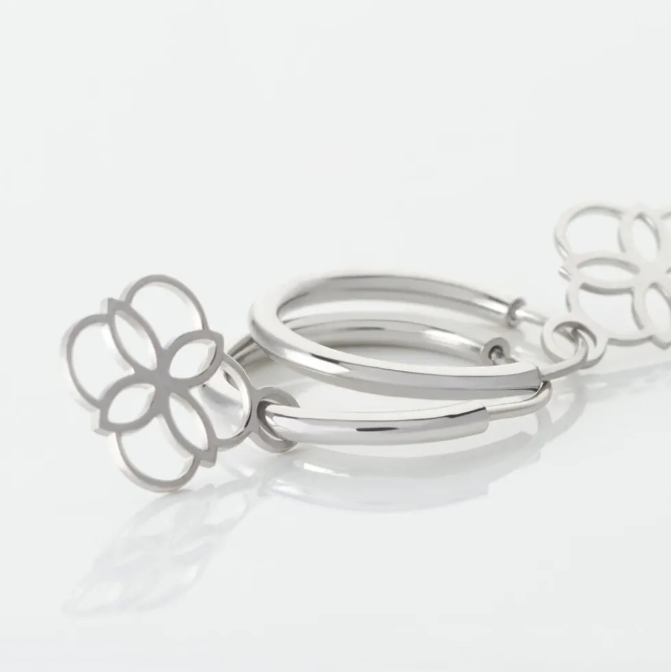 Creoles Elvyn Argent Blanc