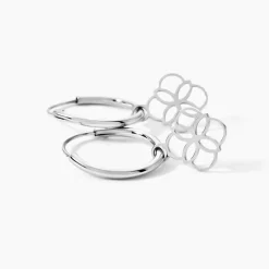 Creoles Elvyn Argent Blanc