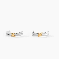 Creoles Loice Or Jaune Argent Blanc
