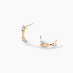 Creoles Louma Or Jaune Argent Blanc