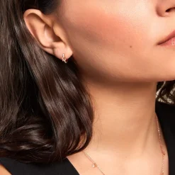 Creoles Rio Argent Rose Oxyde De Zirconium