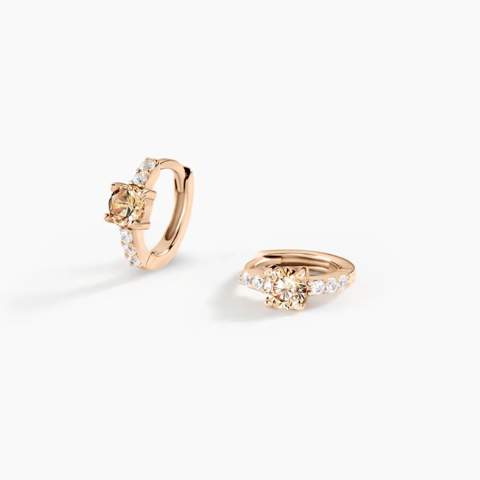 Creoles Rio Argent Rose Oxyde De Zirconium