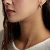 Creoles Argent Blanc Deep In Love Oxyde De Zirconium