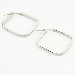 Creoles Argent Blanc Titania