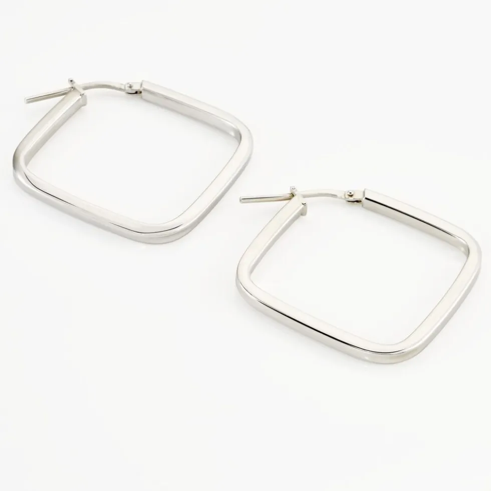 Creoles Argent Blanc Titania