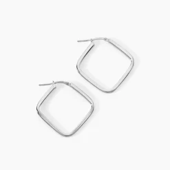 Creoles Argent Blanc Titania