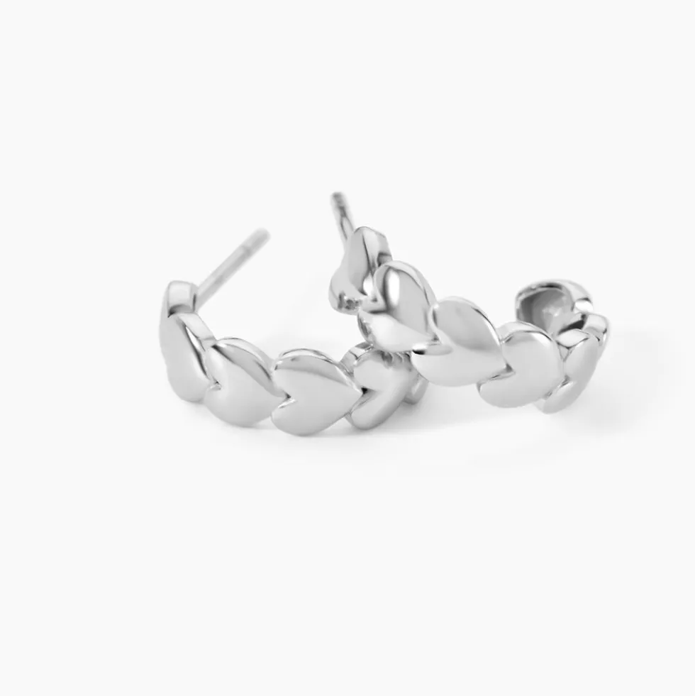 Creoles Hearten Argent Blanc