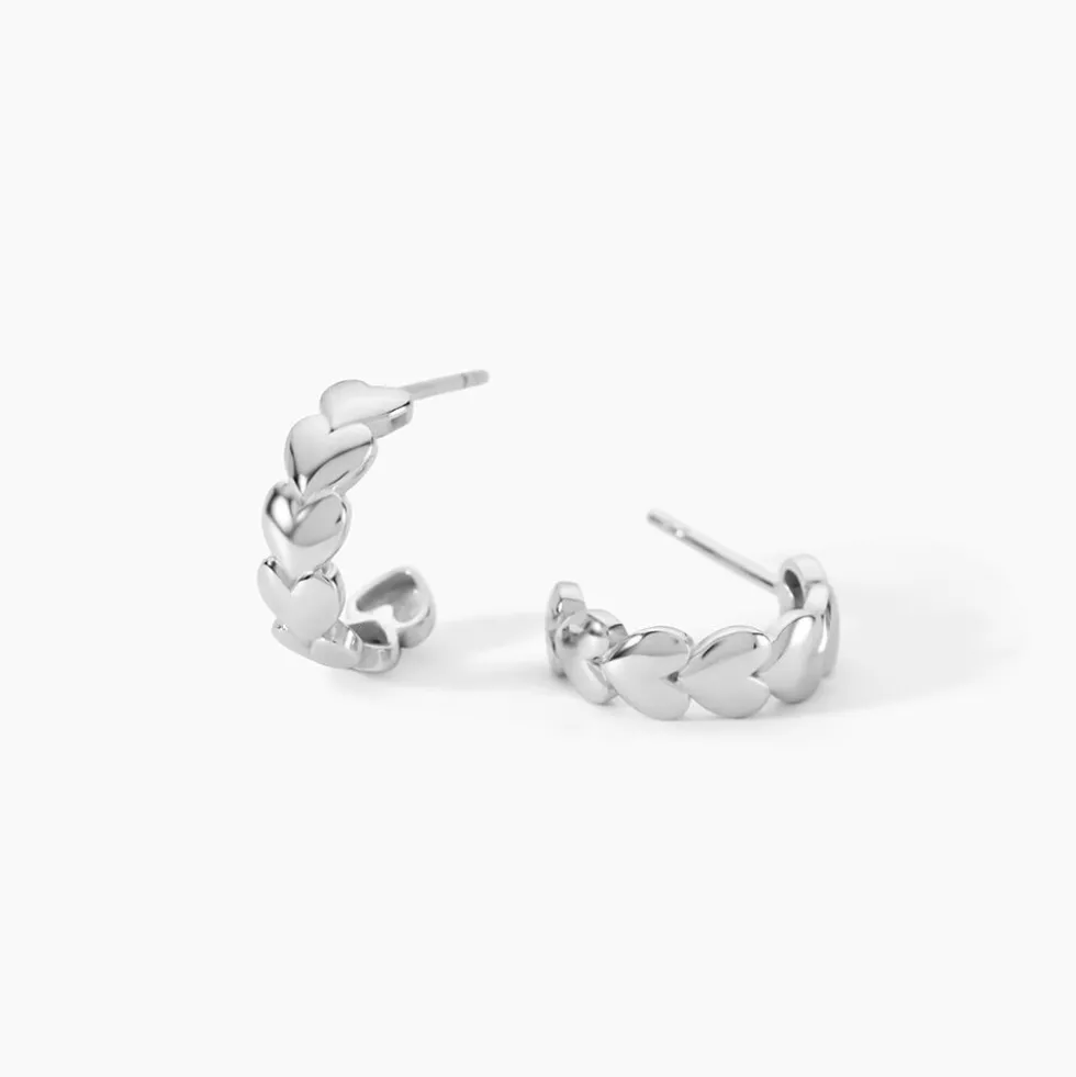 Creoles Hearten Argent Blanc