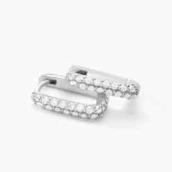 Creoles Rio Argent Blanc Oxyde De Zirconium