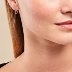Creoles Rio Argent Rose Oxyde De Zirconium