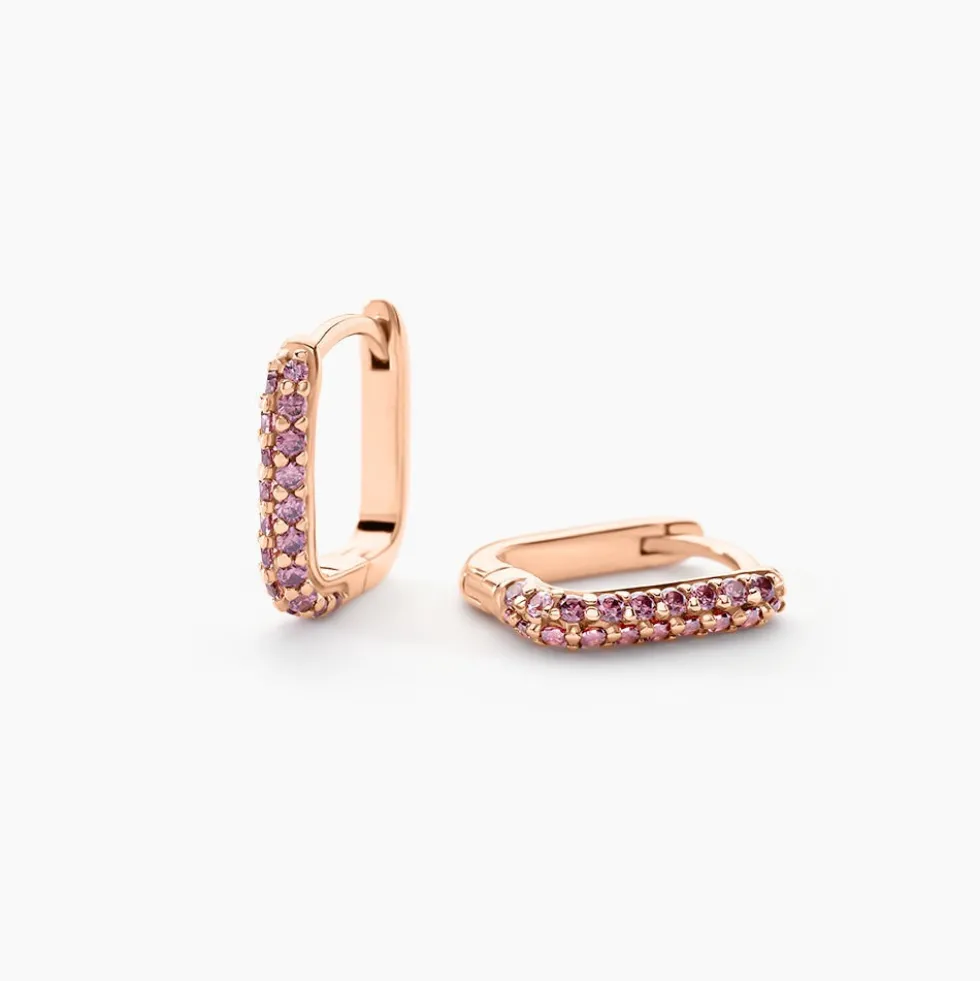 Creoles Rio Argent Rose Oxyde De Zirconium