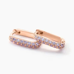 Creoles Rio Argent Rose Oxyde De Zirconium