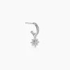 Créole Unitaire Ancelin Rondes Argent Blanc Oxyde De Zirconium