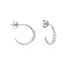 Créoles Anemone Argent Blanc Oxyde De Zirconium