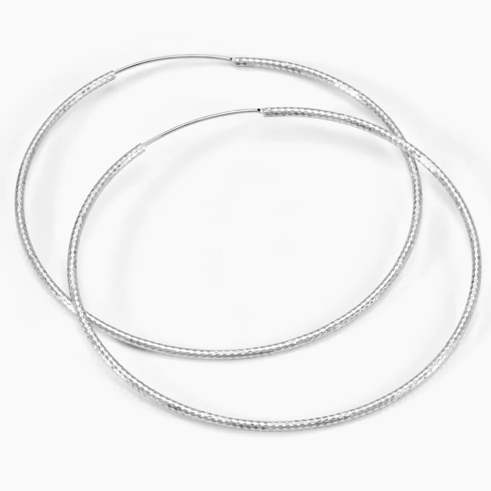 Créoles Argent Blanc Agathe