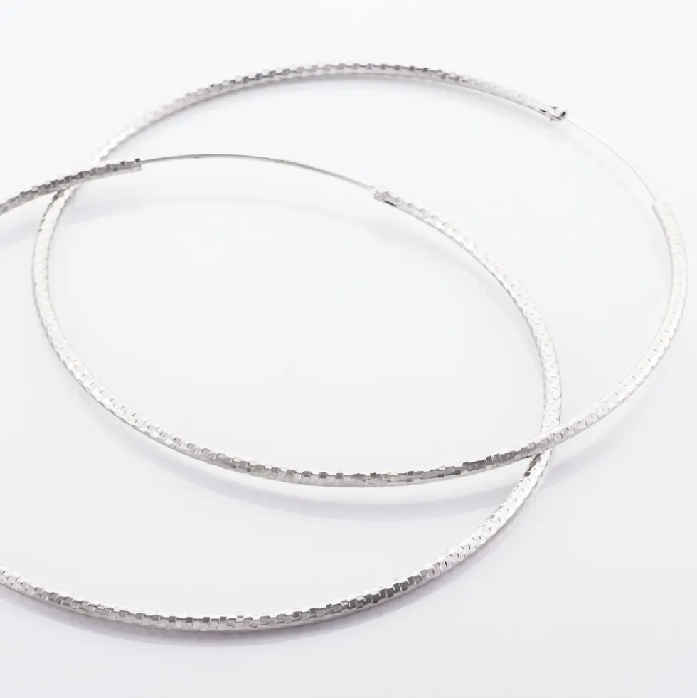 Créoles Argent Blanc Agathe