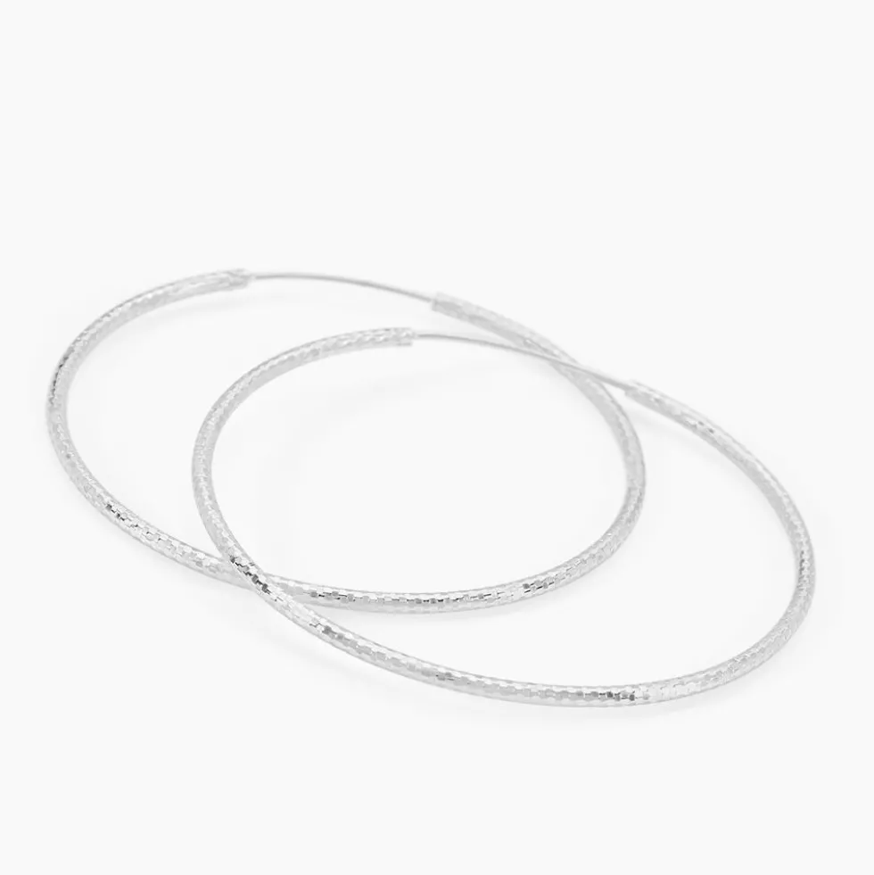 Créoles Argent Blanc Agathe