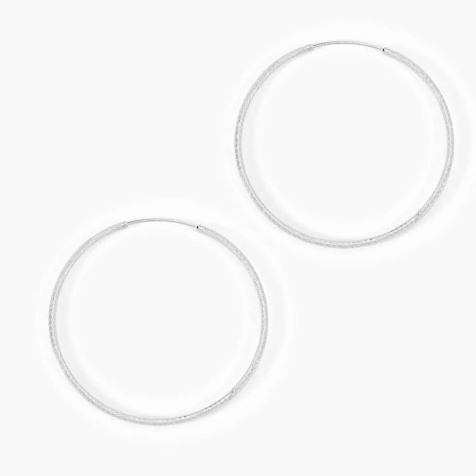 Créoles Argent Blanc Agathe