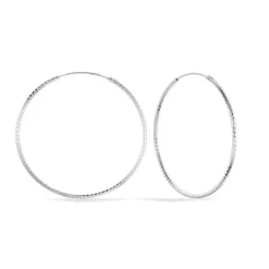 Créoles Argent Blanc Agathe