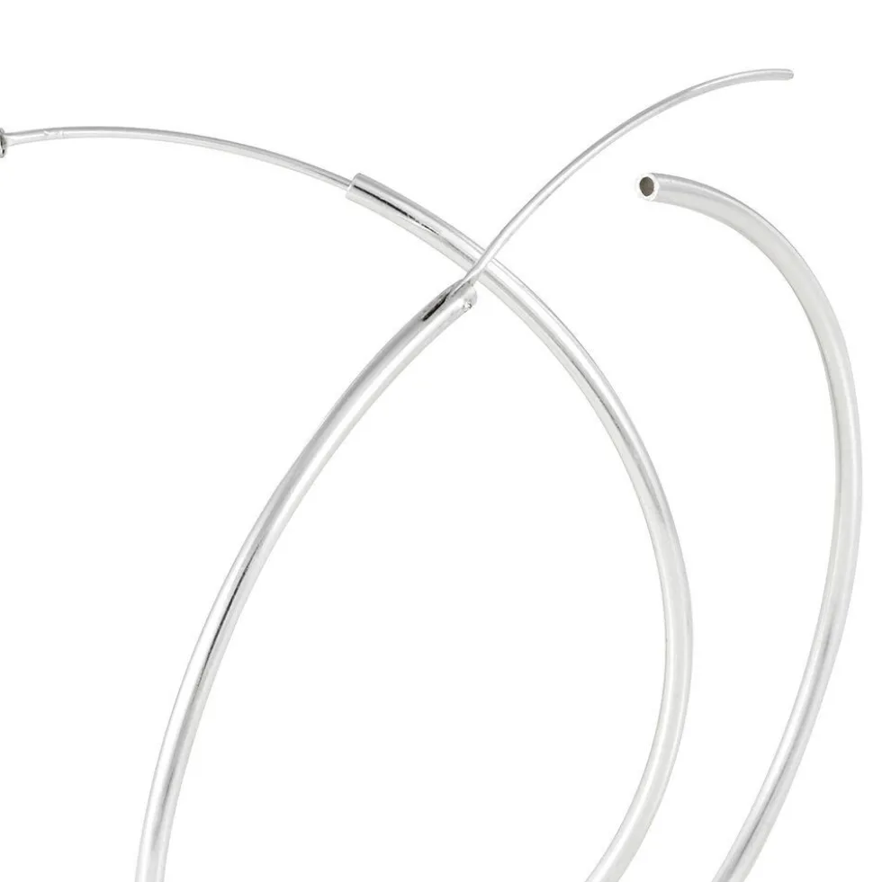 Créoles Argent Blanc Olympia