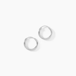 Créoles Argent Blanc Olympia